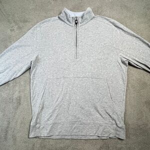 B‎ Draddy Sweatshirt Mens Large Quarter Zip Pullover Long Sleeve Gray *READ